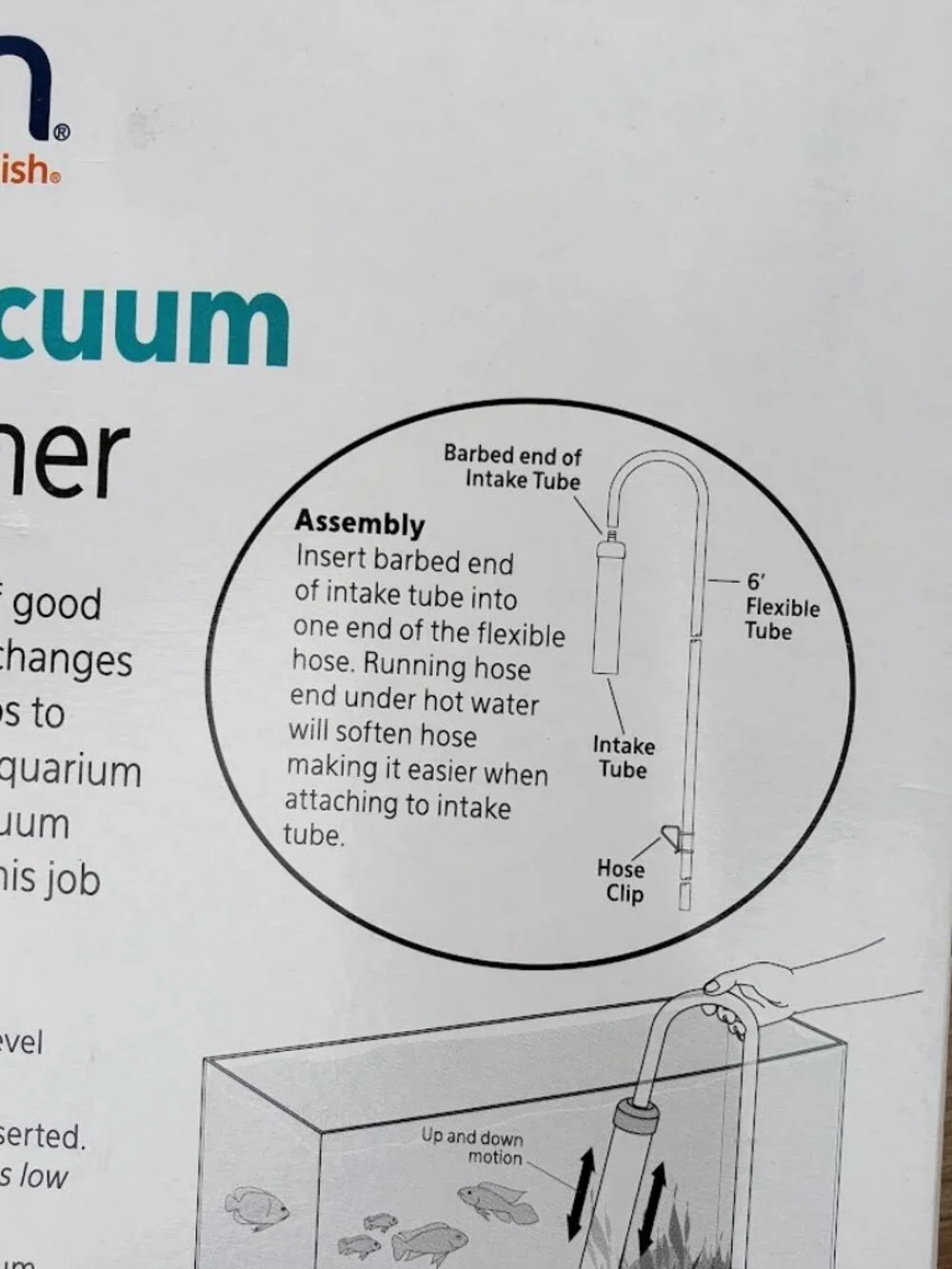 New Aqueon Aquarium Fish Tank Siphon Vacuum Gravel Cleaner Hand syphon pump hose